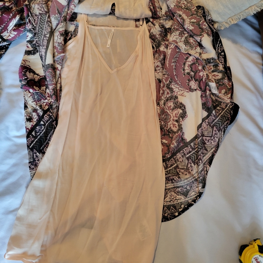 Free People Say You Love Me Boho Paisley Mini Dress Long Sleeve V-Neck Babydoll - Picture 9 of 11